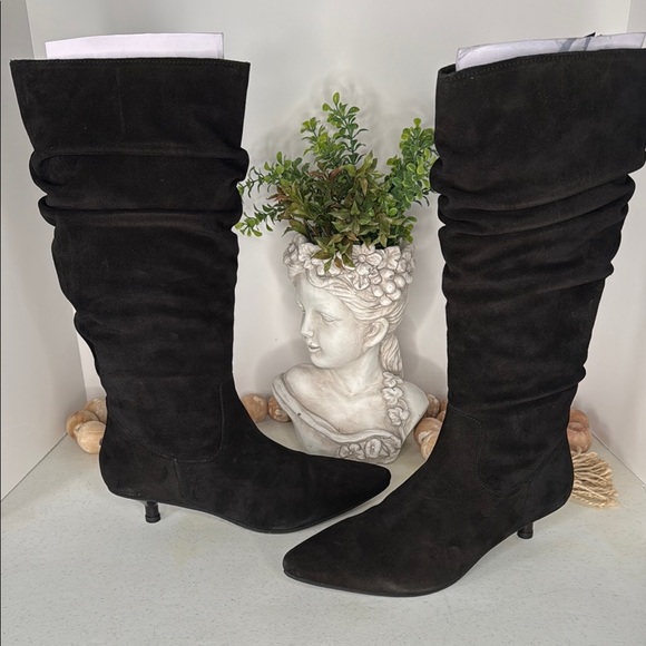 Seychelles Acquainted Slouch Boots Sz 8 Black Suede - Picture 2 of 12